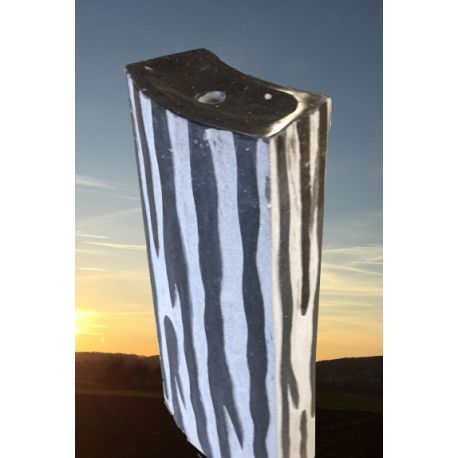 Granit-Wasserspiel Zebra, gebohrt, H 70 x B 35 x T 13 cm