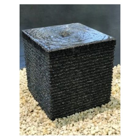 Granit-Würfel anthrazit, geriffelt, H50x50x50 cm