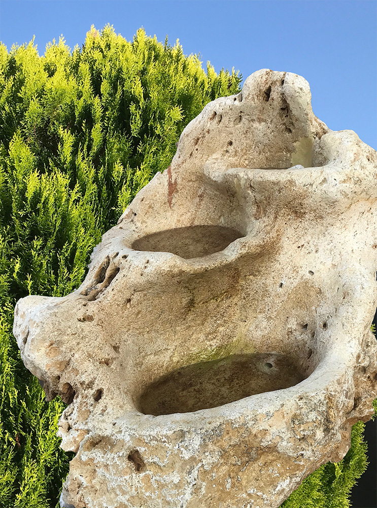 Kalkstein Kaskaden Brunnen